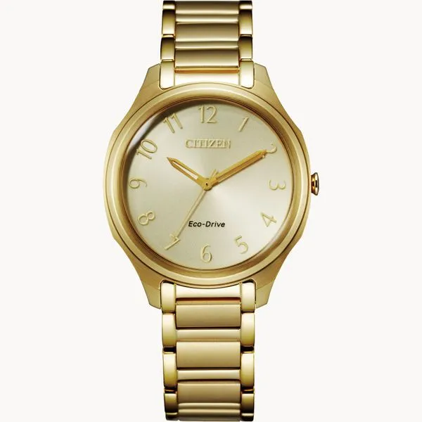 Ladies Citizen Eco-Drive Drive Collection Gold Tone Watch Elgin's Fine Jewelry Baton Rouge, LA