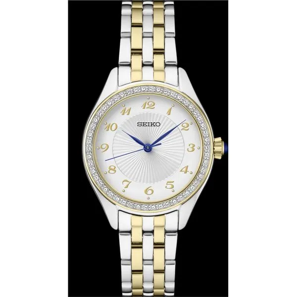 Ladies Seiko Quartz Essentials Collection Two Tone Watch Elgin's Fine Jewelry Baton Rouge, LA