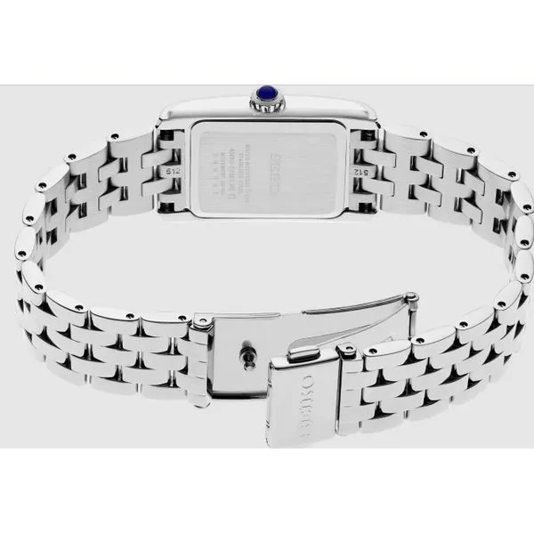 Ladies Seiko Quartz Stainless Steel Rectangular Watch Image 3 Elgin's Fine Jewelry Baton Rouge, LA