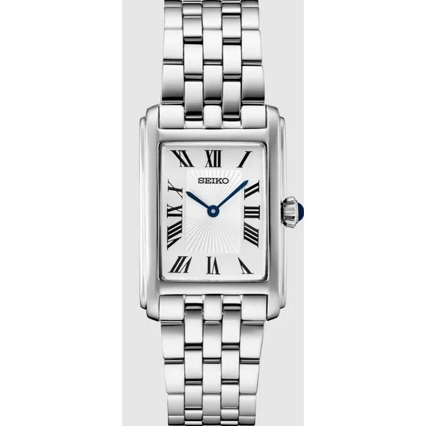 Ladies Seiko Quartz Stainless Steel Rectangular Watch Elgin's Fine Jewelry Baton Rouge, LA