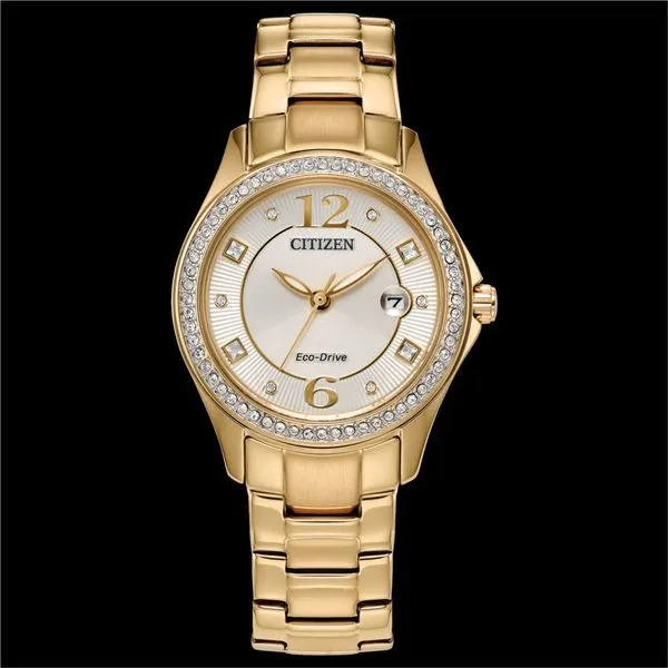 Ladies Citizen Eco Drive Gold Tone Watch Elgin's Fine Jewelry Baton Rouge, LA