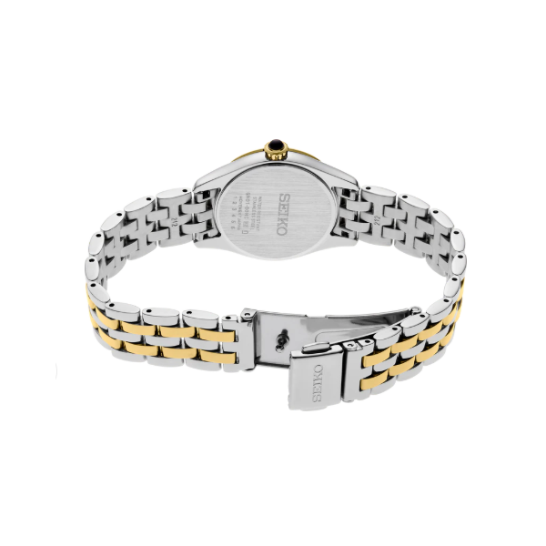 Ladies Seiko Essentials Crystal Two Tone Watch Image 2 Elgin's Fine Jewelry Baton Rouge, LA