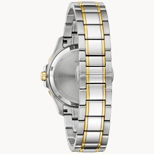 Ladies Stainless Steel and Gold Tone Bulova Marine Star Watch Image 2 Elgin's Fine Jewelry Baton Rouge, LA