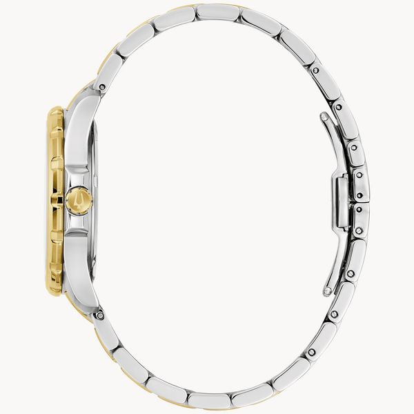 Ladies Stainless Steel and Gold Tone Bulova Marine Star Watch Image 3 Elgin's Fine Jewelry Baton Rouge, LA