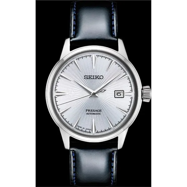Gents Seiko Automatic Presage Stainless Steel Watch Elgin's Fine Jewelry Baton Rouge, LA
