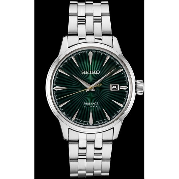 Men's Seiko Automatic Presage Collection Stainless Steel Watch Elgin's Fine Jewelry Baton Rouge, LA