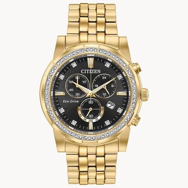 Mens Citizen Eco-Drive Corso Collection Gold Tone Watch Elgin's Fine Jewelry Baton Rouge, LA