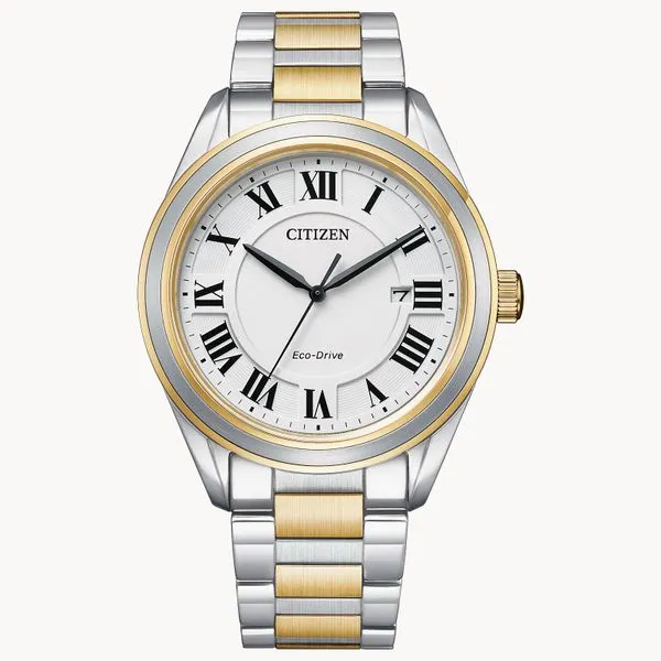 Men's Citizen Eco-Drive Arezzo Collection Two Tone Watch Elgin's Fine Jewelry Baton Rouge, LA