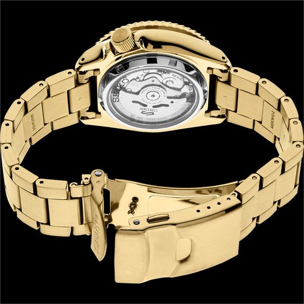 Men's Seiko 5 Sports Gold Tone Automatic Watch Image 3 Elgin's Fine Jewelry Baton Rouge, LA