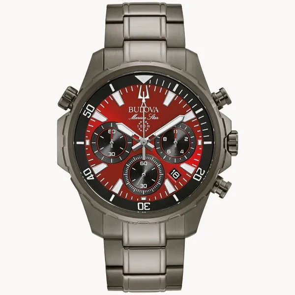 Men's Bulova Marine Star Collection Chronograph Watch Elgin's Fine Jewelry Baton Rouge, LA