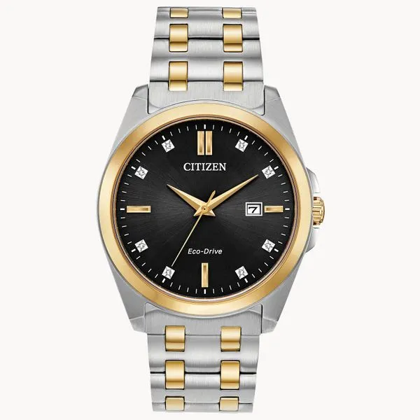 Mens Citizen Eco-Drive Corso Collection Two Tone Watch Elgin's Fine Jewelry Baton Rouge, LA