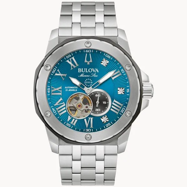 Mens Bulova Marc Anthony Marine Star Automatic Watch Elgin's Fine Jewelry Baton Rouge, LA