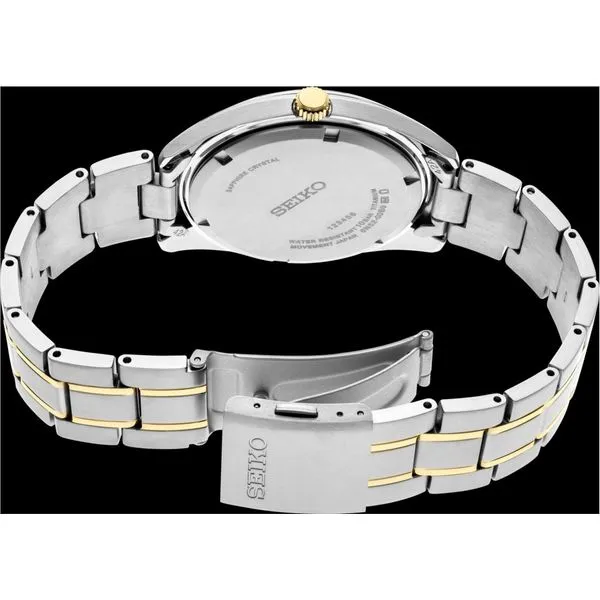 Men's Seiko Essentials Collection Two Tone Titanium Watch Image 3 Elgin's Fine Jewelry Baton Rouge, LA
