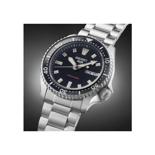 Mens Seiko 5 Sports SS Automatic 42.5mm Watch with Black Dial Image 4 Elgin's Fine Jewelry Baton Rouge, LA