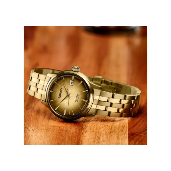 Men's Seiko Presage Cocktail Time SS GP Automatic 40.5mm Watch Image 3 Elgin's Fine Jewelry Baton Rouge, LA