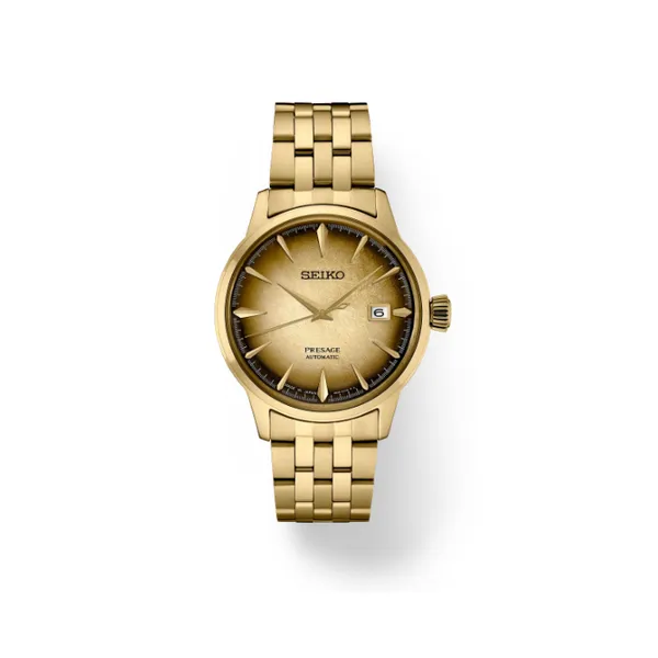 Men's Seiko Presage Cocktail Time SS GP Automatic 40.5mm Watch Elgin's Fine Jewelry Baton Rouge, LA