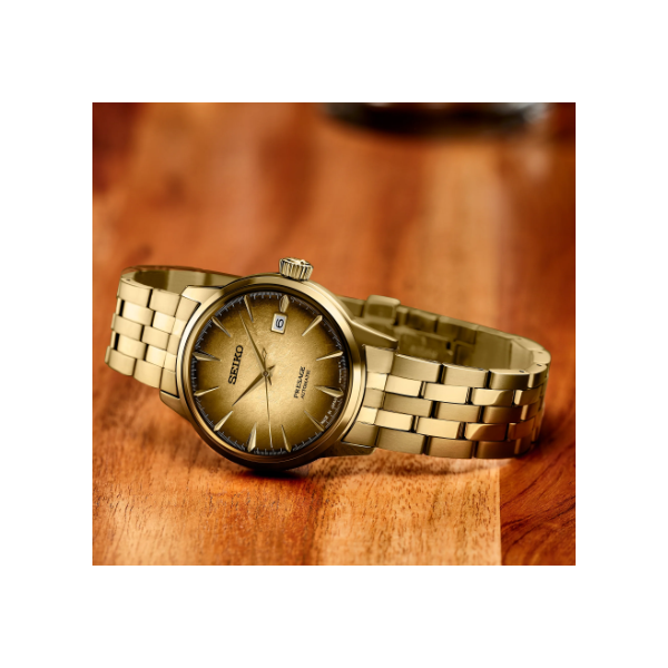 Men's Seiko Presage Cocktail Time SS GP Automatic 40.5mm Watch Image 3 Elgin's Fine Jewelry Baton Rouge, LA