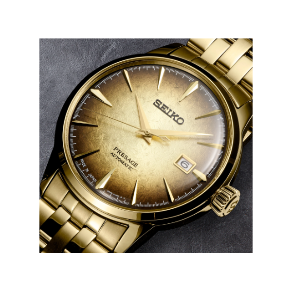 Men's Seiko Presage Cocktail Time SS GP Automatic 40.5mm Watch Image 4 Elgin's Fine Jewelry Baton Rouge, LA