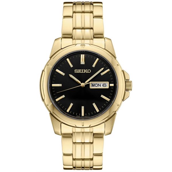 Men's Seiko Essentials Collection Gold Tone Watch Elgin's Fine Jewelry Baton Rouge, LA
