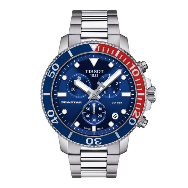 Men's Tissot Seastar 1000 Chronograph Watch Elgin's Fine Jewelry Baton Rouge, LA