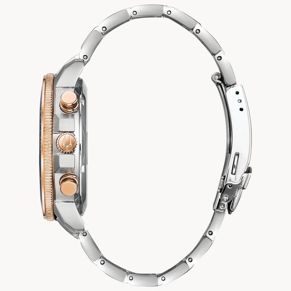 Men's Bulova Two Tone Marine Star Watch Image 3 Elgin's Fine Jewelry Baton Rouge, LA