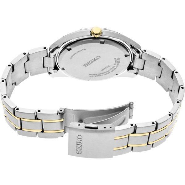 Men's Seiko Essentials Collection Two Tone Titanium Watch Image 3 Elgin's Fine Jewelry Baton Rouge, LA