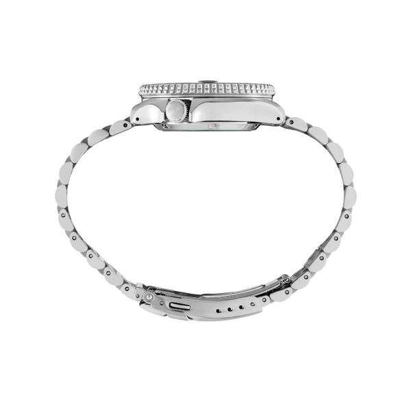 Mens Seiko 5 Sports SS Automatic GMT Watch Silver Dial Image 3 Elgin's Fine Jewelry Baton Rouge, LA