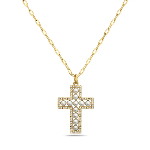 14 Karat Yellow Gold Pearl Necklace Elgin's Fine Jewelry Baton Rouge, LA