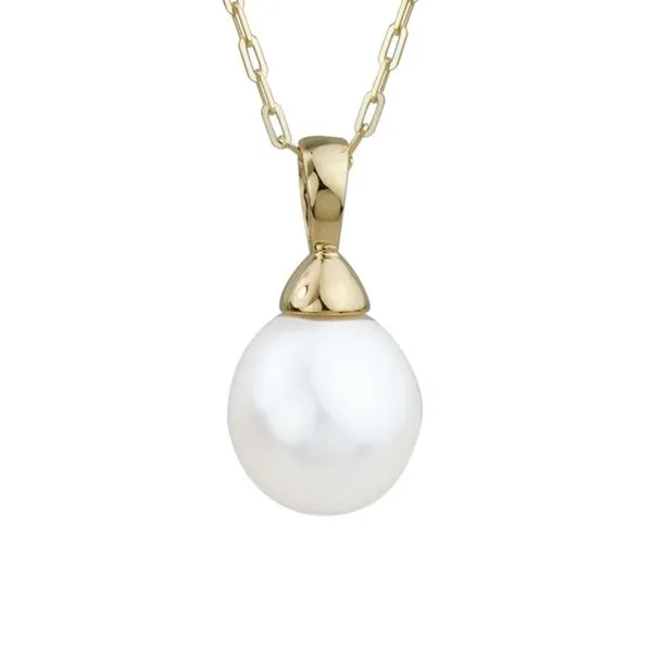 14k Yellow Gold Pearl Drop Pendant Elgin's Fine Jewelry Baton Rouge, LA