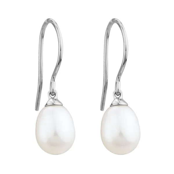 Oval Pearl Drop Earrings Elgin's Fine Jewelry Baton Rouge, LA