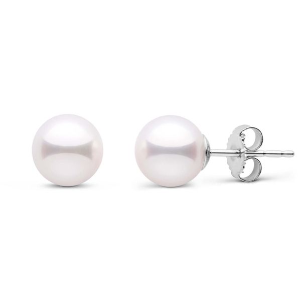 14kt White Gold 6-6.5 mm Pearl Stud Earrings Elgin's Fine Jewelry Baton Rouge, LA