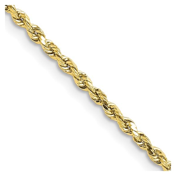 Men's 10kt Yellow Gold 2.5 mm Rope Chain Image 2 Elgin's Fine Jewelry Baton Rouge, LA