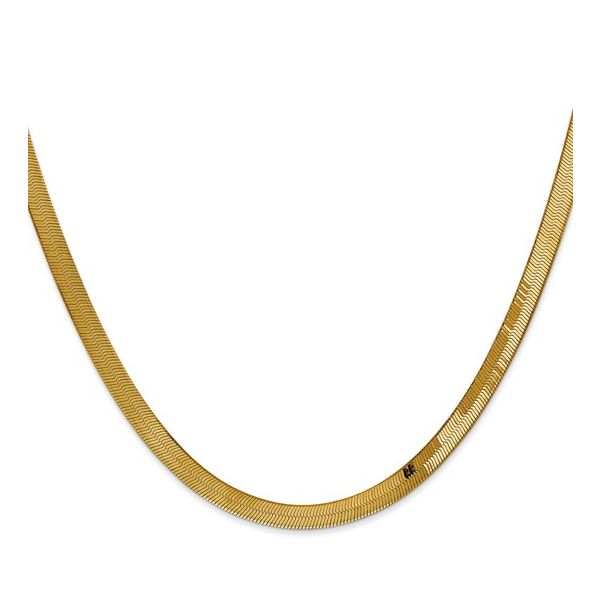 Leslie's 14kt Gold Herringbone Chain Elgin's Fine Jewelry Baton Rouge, LA