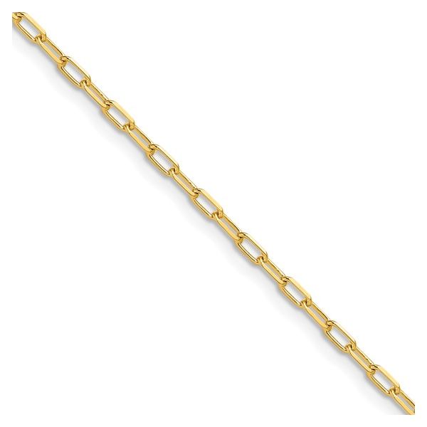 Leslie's 14kt Gold Paperclip Chain Image 3 Elgin's Fine Jewelry Baton Rouge, LA