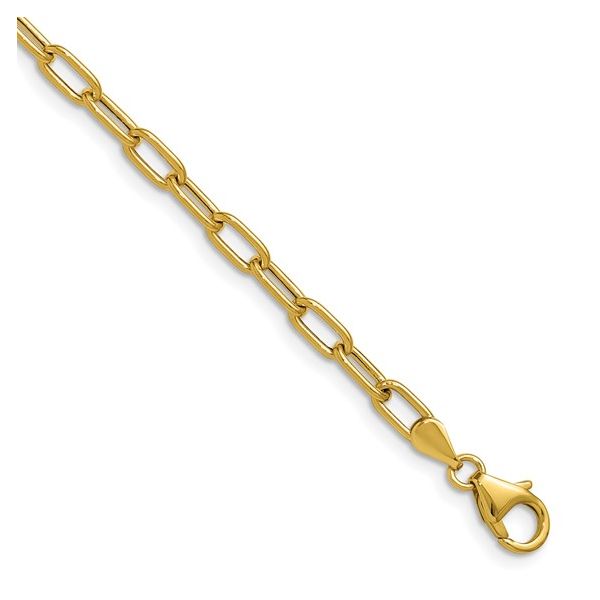 Leslie's 14kt Gold Paperclip Chain Image 3 Elgin's Fine Jewelry Baton Rouge, LA