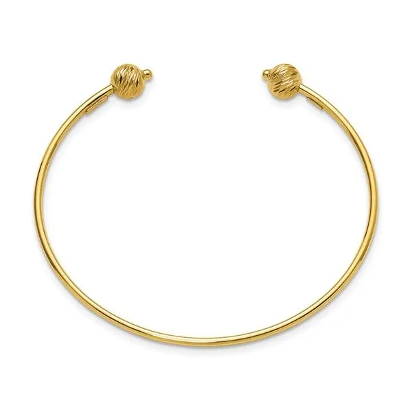 14K Yellow Gold Open Cuff Bracelet Image 2 Elgin's Fine Jewelry Baton Rouge, LA