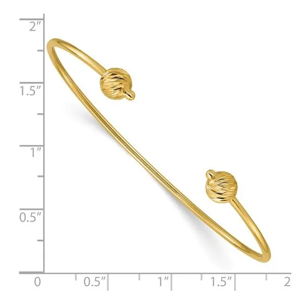 14K Yellow Gold Open Cuff Bracelet Image 3 Elgin's Fine Jewelry Baton Rouge, LA