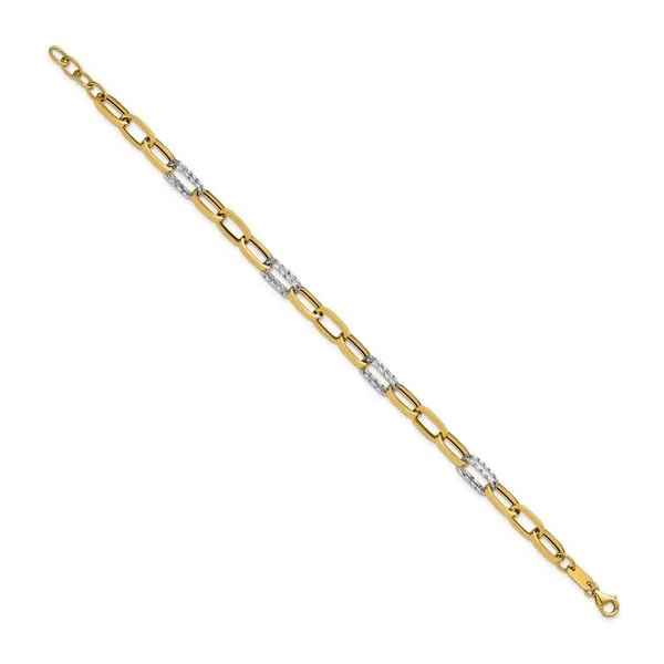 14k Yellow Gold Link Bracelet Image 3 Elgin's Fine Jewelry Baton Rouge, LA