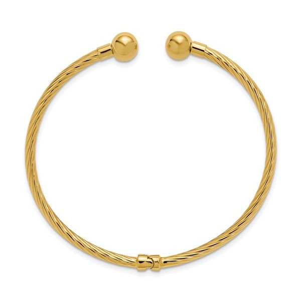 Leslie's 14kt Gold Cuff Bracelet Image 2 Elgin's Fine Jewelry Baton Rouge, LA
