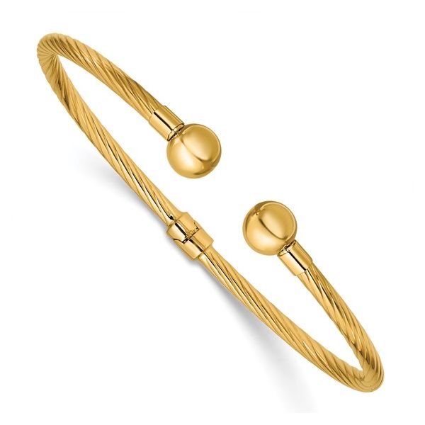 Leslie's 14kt Gold Cuff Bracelet Elgin's Fine Jewelry Baton Rouge, LA