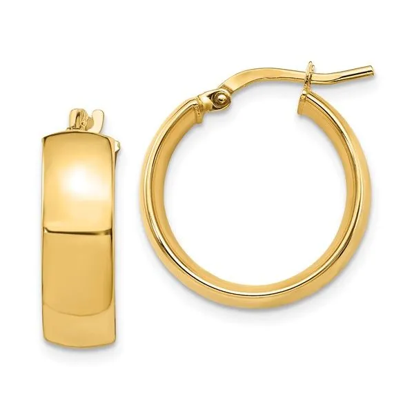 14K Yellow Gold Hoop Earrings Elgin's Fine Jewelry Baton Rouge, LA