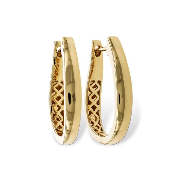14kt Gold Oval Hoop Earrings Elgin's Fine Jewelry Baton Rouge, LA