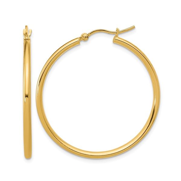 Leslie's 14kt Gold Hoop Earrings Elgin's Fine Jewelry Baton Rouge, LA