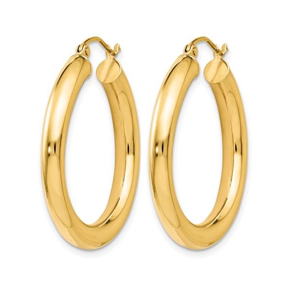 Leslie's 14kt Gold Hoop Earrings Image 2 Elgin's Fine Jewelry Baton Rouge, LA