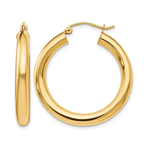 Leslie's 14kt Gold Hoop Earrings Elgin's Fine Jewelry Baton Rouge, LA
