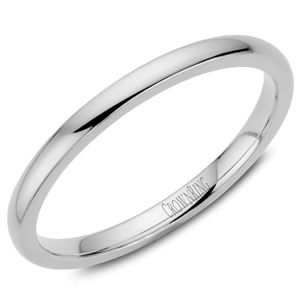 2mm White Gold Wedding Band Elgin's Fine Jewelry Baton Rouge, LA