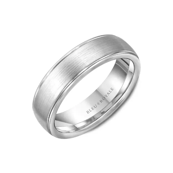 Bleu Royale 14K White Gold Wedding Band Elgin's Fine Jewelry Baton Rouge, LA