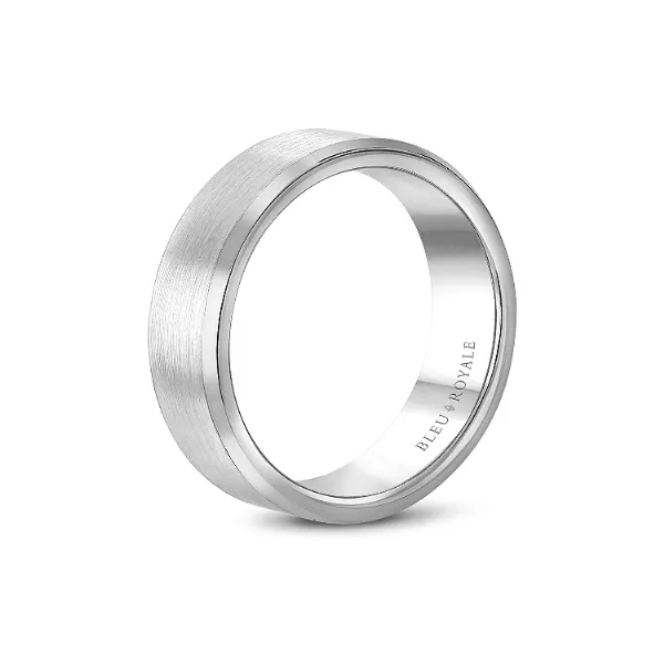 Bleu Royale 14K White Gold Wedding Band Image 2 Elgin's Fine Jewelry Baton Rouge, LA