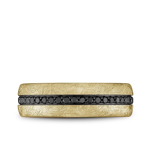 Bleu Royale 14kt Gold and Tantalum Wedding Band with Black Diamonds Image 3 Elgin's Fine Jewelry Baton Rouge, LA