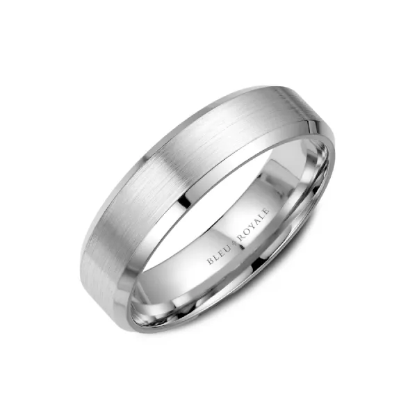 Bleu Royale 14K White Gold Wedding Band Elgin's Fine Jewelry Baton Rouge, LA